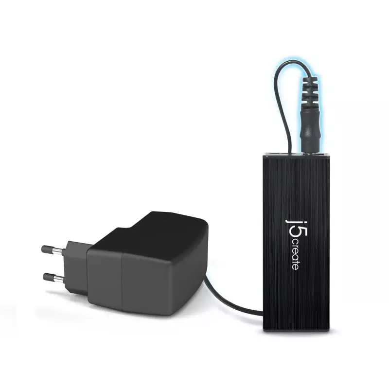 Hub USB j5create JUH340 4 porte USB 3.0 nero alluminio