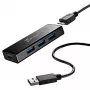 Hub USB j5create JUH340 4 porte USB 3.0 nero alluminio