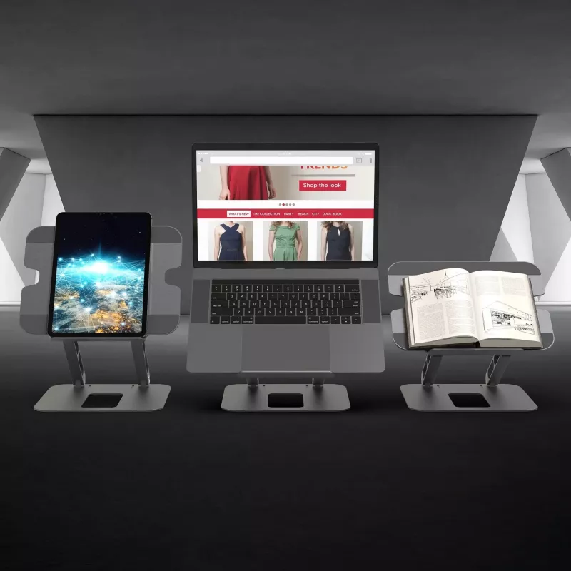 Supporto per laptop e tablet j5create JTS127-N multi-angolo alluminio nero grigio