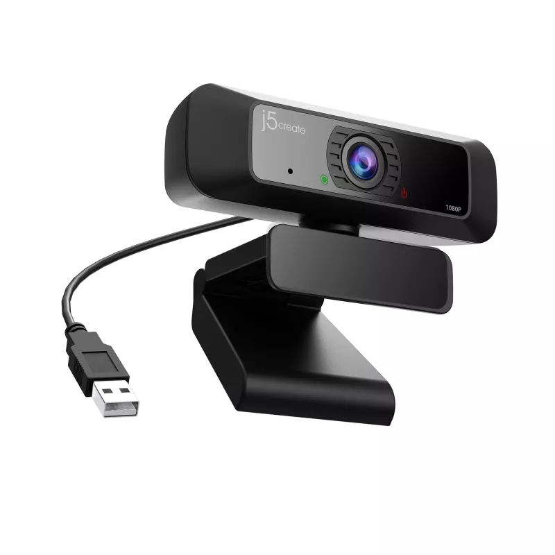 Webcam USB™ HD j5create JVCU100 con rotazione a 360°, risoluzione di registrazione video 1080p, nero