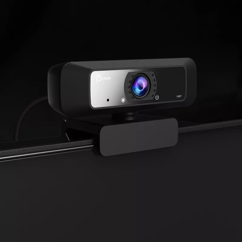 Webcam USB™ HD j5create JVCU100 con rotazione a 360°, risoluzione di registrazione video 1080p, nero
