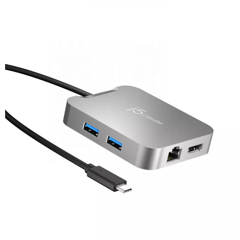 Adattatore multi-porta j5create JCD391 4K60 Elite USB-C® PD, argento