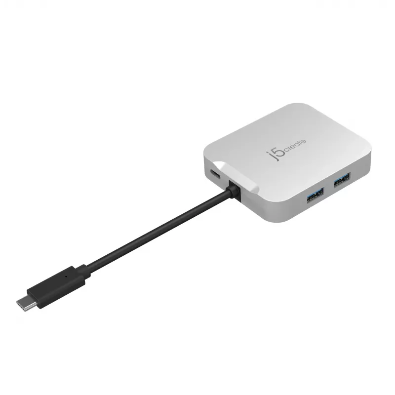 Adattatore multi-porta j5create JCD391 4K60 Elite USB-C® PD, argento