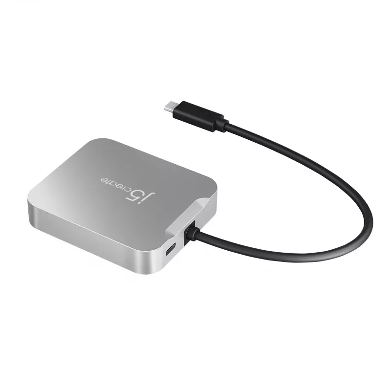 Adattatore multi-porta j5create JCD391 4K60 Elite USB-C® PD, argento