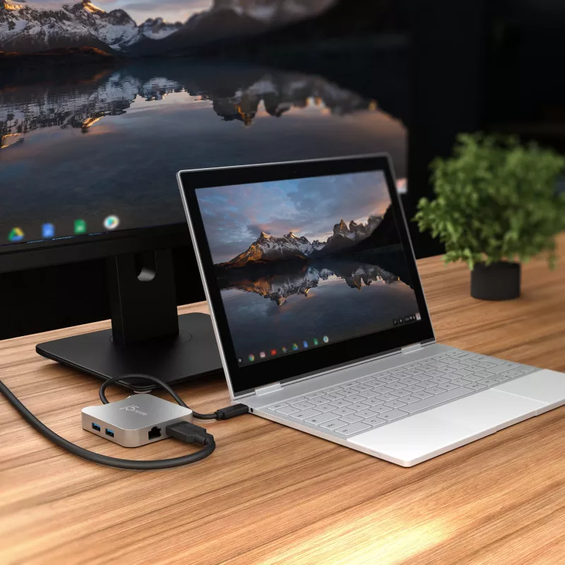 Adattatore multi-porta j5create JCD391 4K60 Elite USB-C® PD, argento