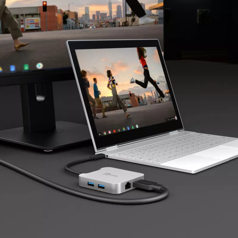 Adattatore multi-porta j5create JCD391 4K60 Elite USB-C® PD, argento