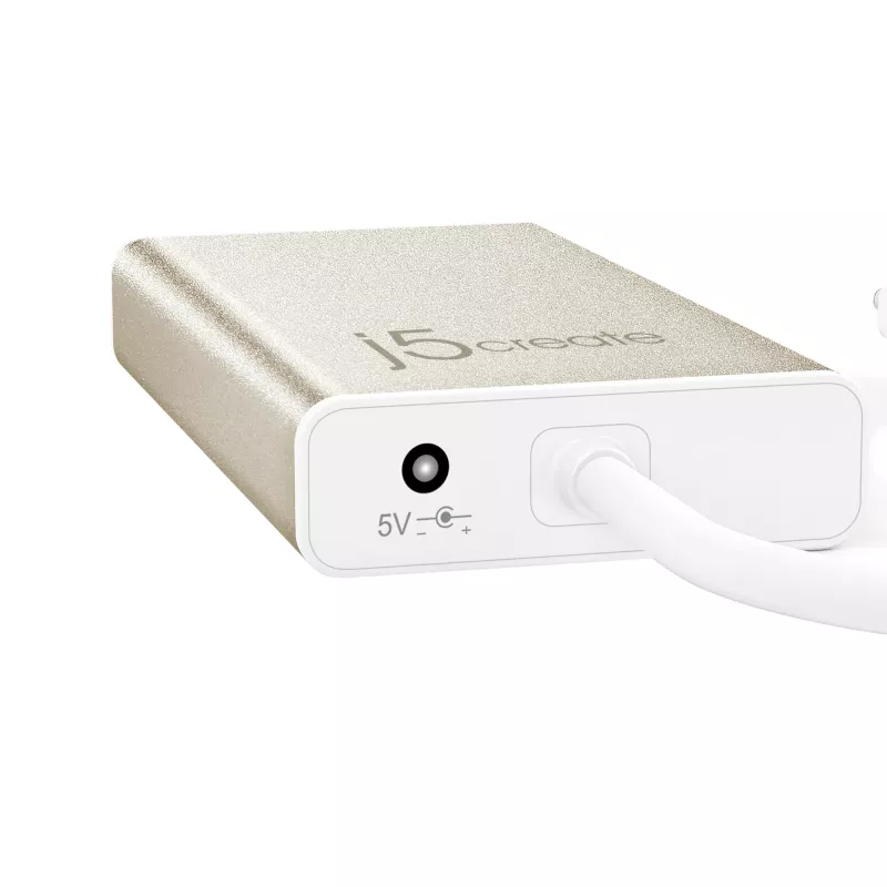 Adattatore multiplo j5create JCH471 USB-C™ Gigabit Ethernet e hub, Metallic Champagne
