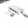 Adattatore multiplo j5create JCH471 USB-C™ Gigabit Ethernet e hub, Metallic Champagne