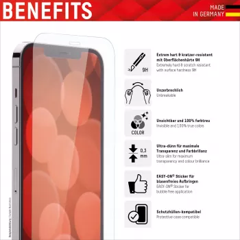 Displex Smart Glass (9H) per Apple iPhone XR/11, adesivo di montaggio, infrangibile, ultra sottile, invisibile