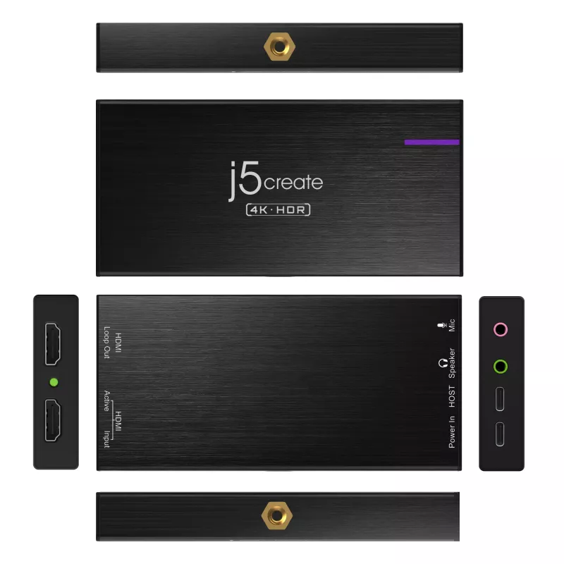 Stazione di acquisizione giochi 4K j5create JVA14-N USB 3.2 Gen 1 4K30 FPS