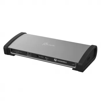 j5create JTD562 - Docking station Thunderbolt™ 4 8K - EU, con filo, Thunderbolt 4, 96 W, 3,5 mm, 10,100,1000 Mbit/s, grigio