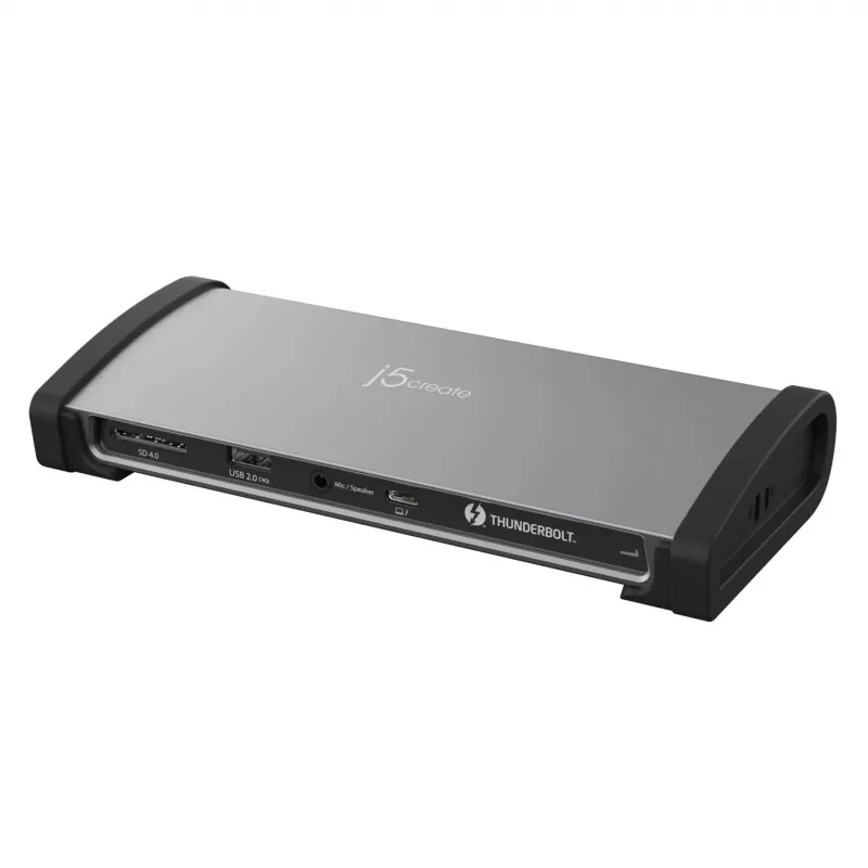 j5create JTD562 - Docking station Thunderbolt™ 4 8K - EU, con filo, Thunderbolt 4, 96 W, 3,5 mm, 10,100,1000 Mbit/s, grigio