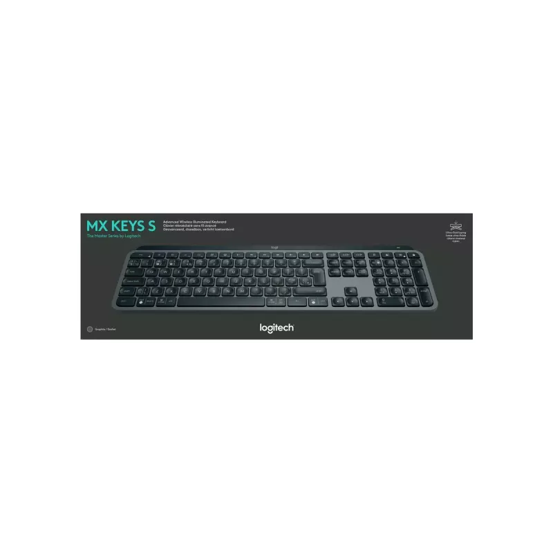 Logitech MX Keys S tastiera universale RF wireless + Bluetooth AZERTY belga grafite