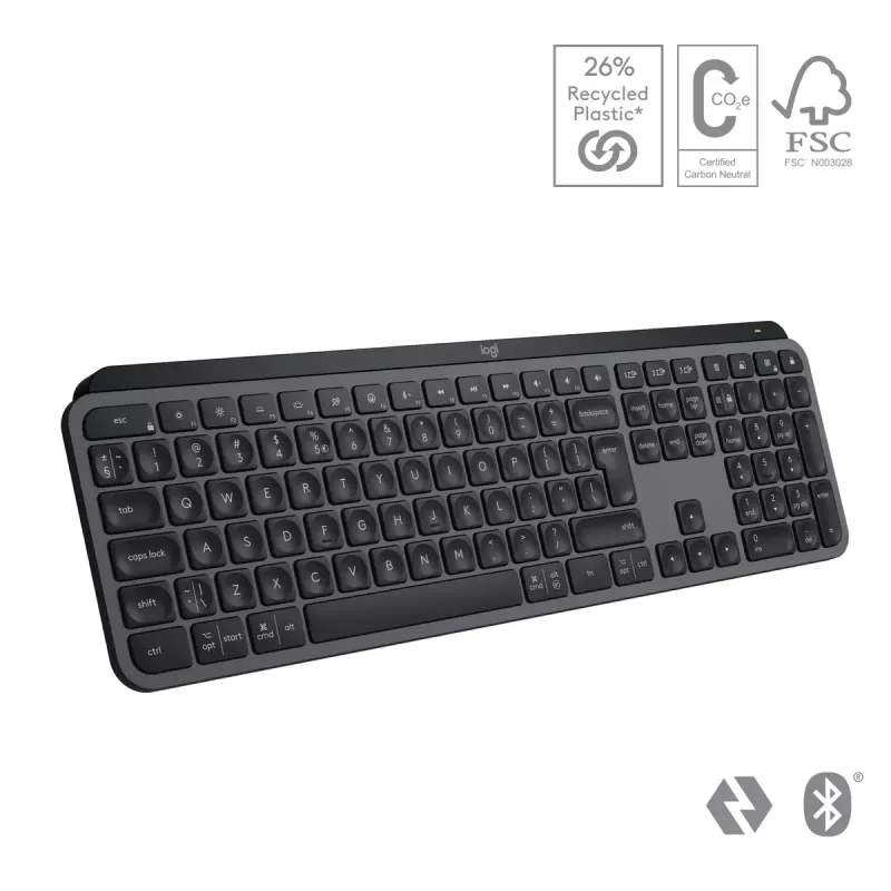 Logitech MX Keys S tastiera universale RF wireless + Bluetooth AZERTY belga grafite
