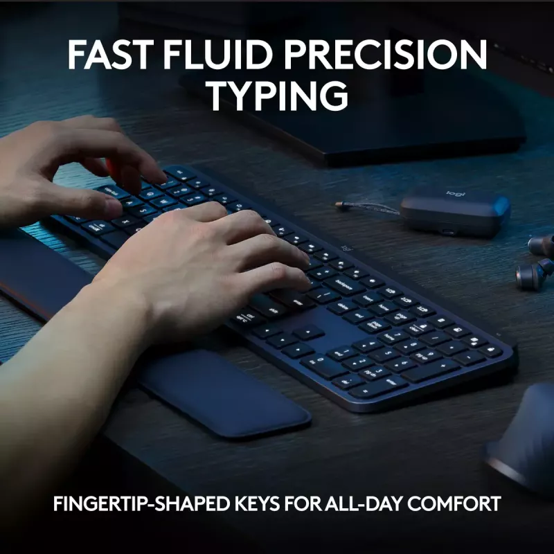 Logitech MX Keys S tastiera universale RF wireless + Bluetooth AZERTY belga grafite