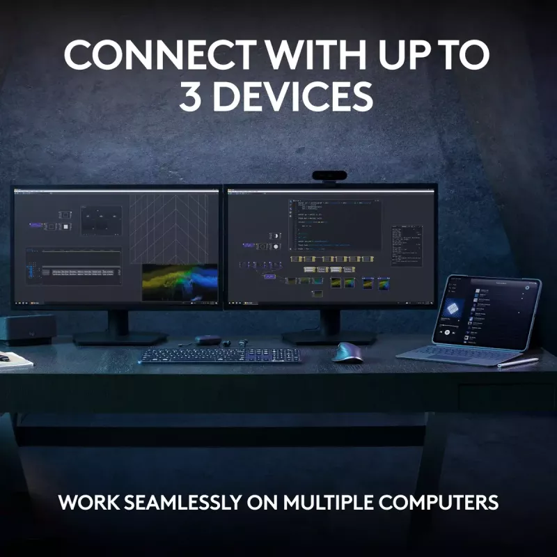 Logitech MX Keys S tastiera universale RF wireless + Bluetooth AZERTY belga grafite
