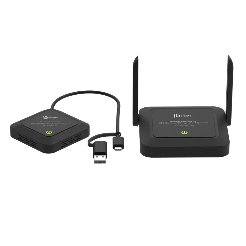 j5create JVW120 extender wireless per telecamere / microfoni / altoparlanti USB™, nero