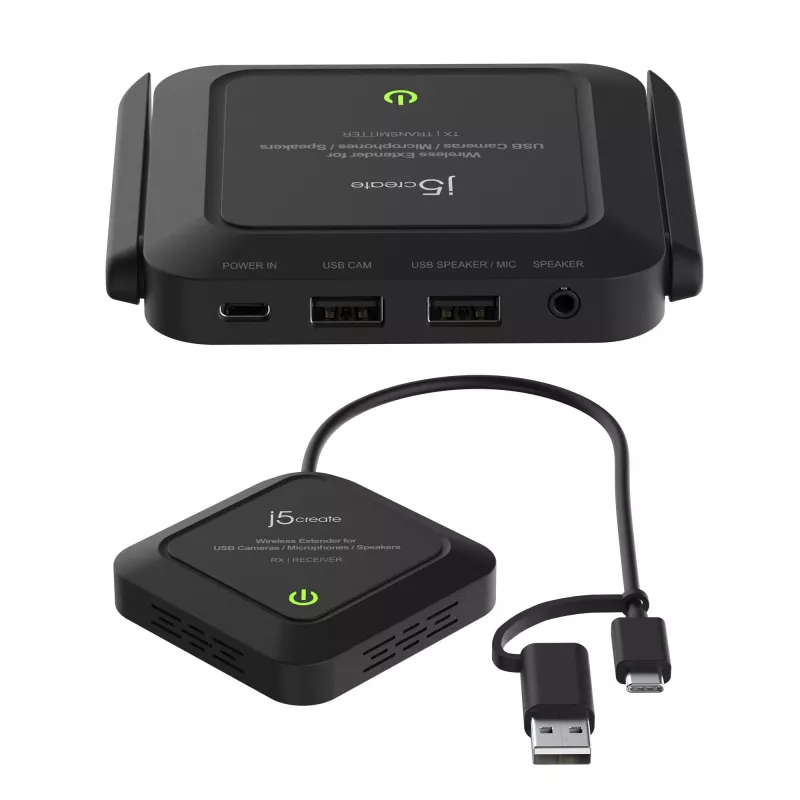 j5create JVW120 extender wireless per telecamere / microfoni / altoparlanti USB™, nero