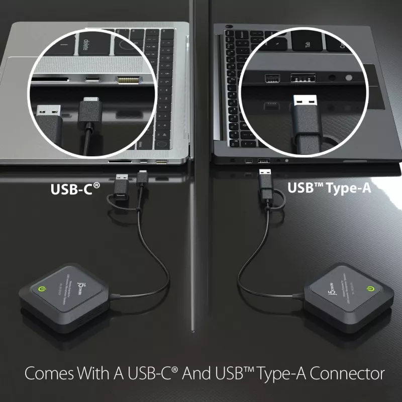j5create JVW120 extender wireless per telecamere / microfoni / altoparlanti USB™, nero