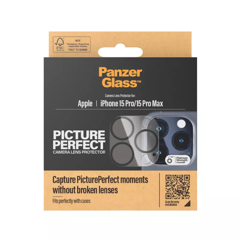 PanzerGlass ® PicturePerfect protezione per lenti della fotocamera iPhone 15 Pro | 15 Pro Max