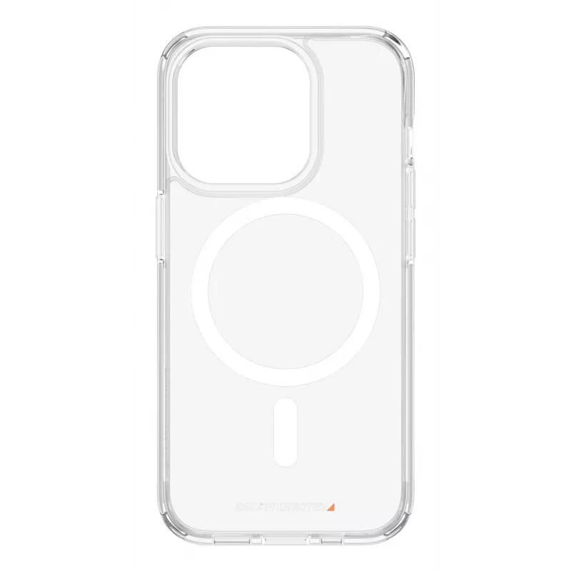 PanzerGlass ® HardCase trasparente con MagSafe bianco e D3O® iPhone 15 Pro