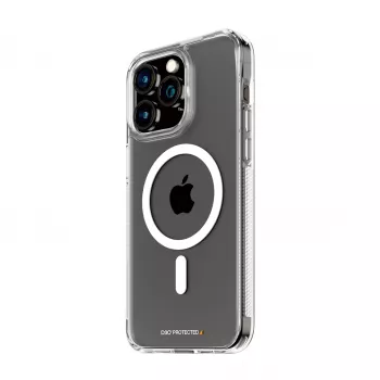 PanzerGlass ® HardCase trasparente con MagSafe bianco e D3O® iPhone 15 Pro Max