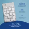 Tastierino numerico R-Go Tools R-Go Numpad Break, tastierino numerico ergonomico con software Break, Bluetooth, bianco