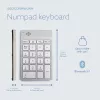 Tastierino numerico R-Go Tools R-Go Numpad Break, tastierino numerico ergonomico con software Break, Bluetooth, bianco