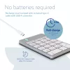Tastierino numerico R-Go Tools R-Go Numpad Break, tastierino numerico ergonomico con software Break, Bluetooth, bianco