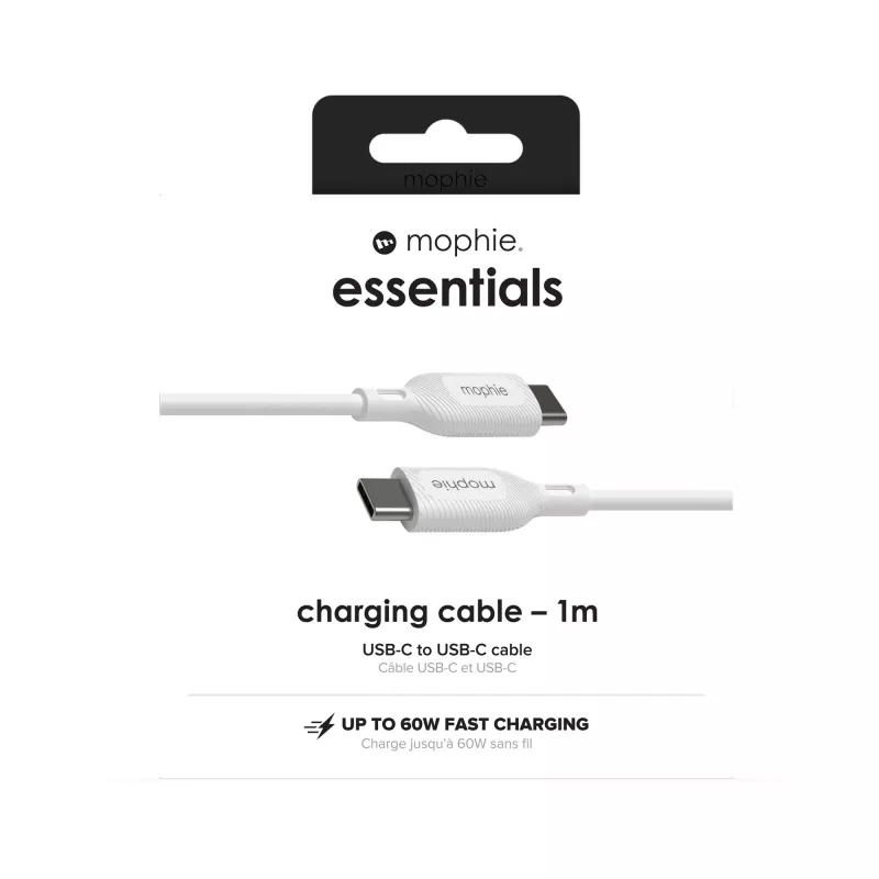 Cavo di ricarica mophie essentials | cavo USB 1 m USB 2.0 USB-C bianco