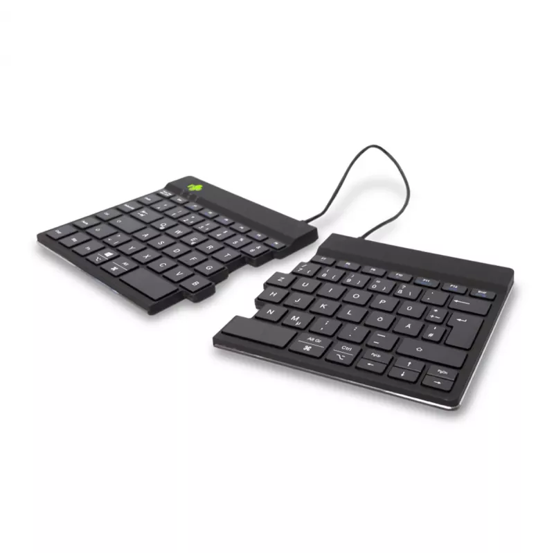 R-Go Tools tastiera ergonomica R-Go Split Break con software Break, tastiera ergonomica divisa, QWERTZ (DE), Bluetooth, nero