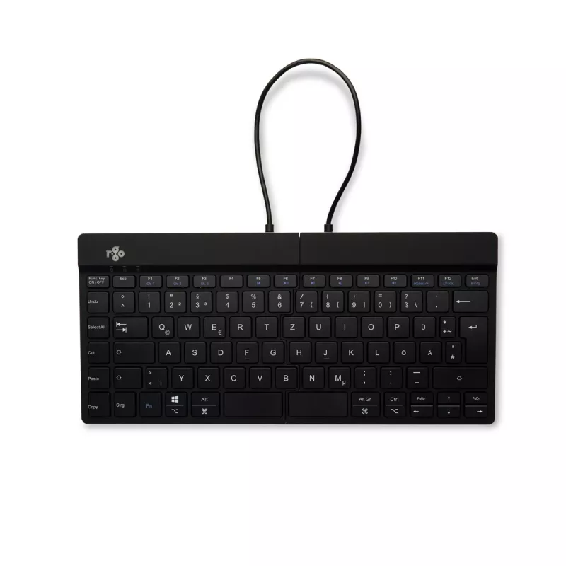 R-Go Tools tastiera ergonomica R-Go Split Break con software Break, tastiera ergonomica divisa, QWERTZ (DE), Bluetooth, nero