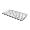 R-Go Tools tastiera ergonomica R-Go Compact Break, tastiera compatta con software per le pause, QWERTZ (DE), Bluetooth, bianco