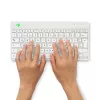R-Go Tools tastiera ergonomica R-Go Compact Break, tastiera compatta con software per le pause, QWERTZ (DE), Bluetooth, bianco