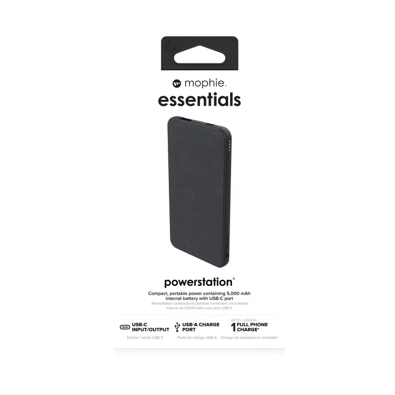 mophie essentials powerstation 5K 5000 mAh nero