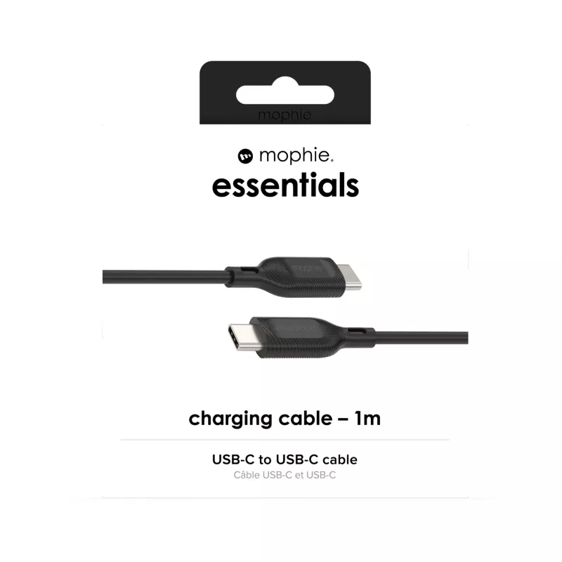 Cavo di ricarica USB-C a USB-C 1 m — Zagg International mophie essentials, USB 2.0, nero