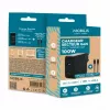 Caricabatterie Ravanson Mobilis 100W GaN 2×USB‑C + 1×USB‑A AC per interni — per laptop, smartphone, tablet — nero