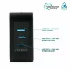 Caricabatterie Ravanson Mobilis 100W GaN 2×USB‑C + 1×USB‑A AC per interni — per laptop, smartphone, tablet — nero