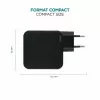 Caricabatterie Ravanson Mobilis 100W GaN 2×USB‑C + 1×USB‑A AC per interni — per laptop, smartphone, tablet — nero