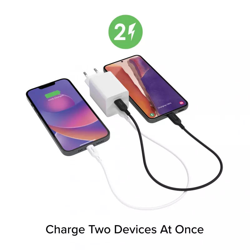 Alimentatore Zagg 50W 2x USB-C bianco — Zagg mophie essentials
