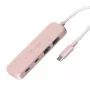 Hub USB-C j5create JCH342ER-N 4 porte Type-C Type-A Gen 2 10000 Mbit/s rosa