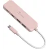 Hub USB-C j5create JCH342ER-N 4 porte Type-C Type-A Gen 2 10000 Mbit/s rosa