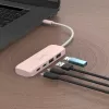 Hub USB-C j5create JCH342ER-N 4 porte Type-C Type-A Gen 2 10000 Mbit/s rosa