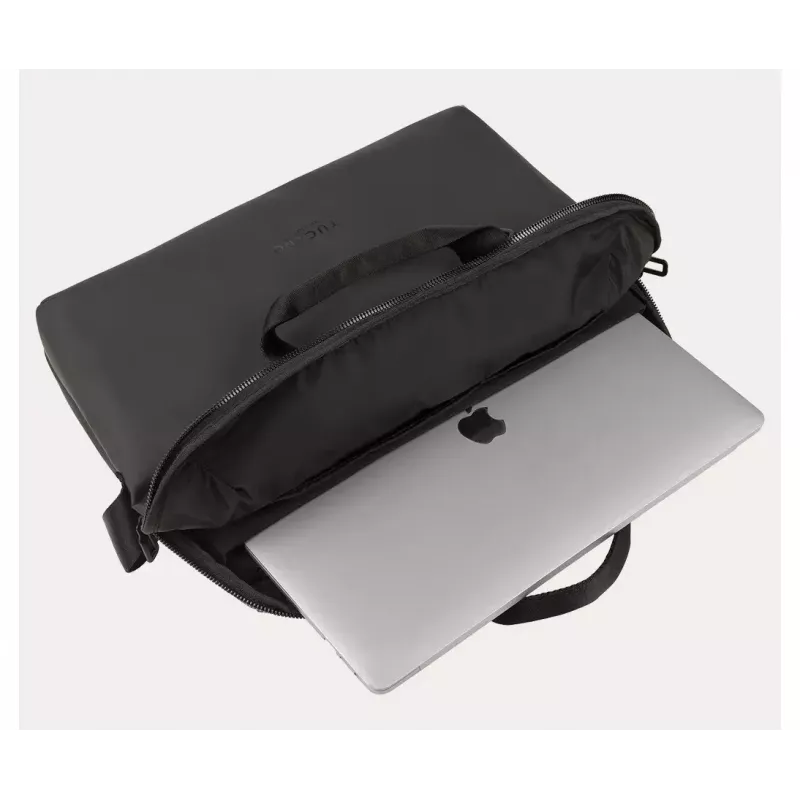 Tucano Gommo BGOM15-BK borsa per laptop da 15,6 pollici e MacBook Pro 16 pollici (40,6 cm), materiale riciclato idrorepellente, tracolla, nera