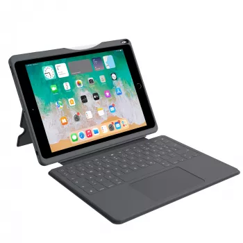 ASTAR DEQSTER Smart Rugged Touch Plus tastiera 10,2 pollici — QWERTZ tedesco, switch meccanici, docking Smart Connector, grigio
