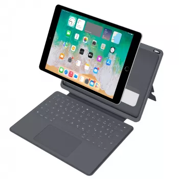 ASTAR DEQSTER Smart Rugged Touch Plus tastiera 10,2 pollici — QWERTZ tedesco, switch meccanici, docking Smart Connector, grigio