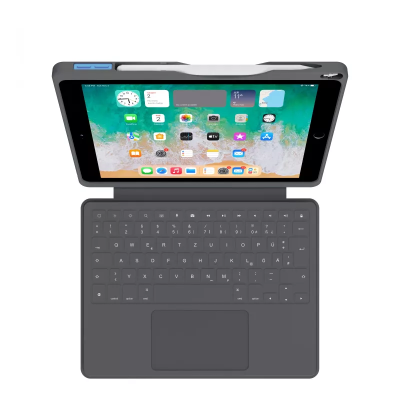 ASTAR DEQSTER Smart Rugged Touch Plus tastiera 10,2 pollici — QWERTZ tedesco, switch meccanici, docking Smart Connector, grigio