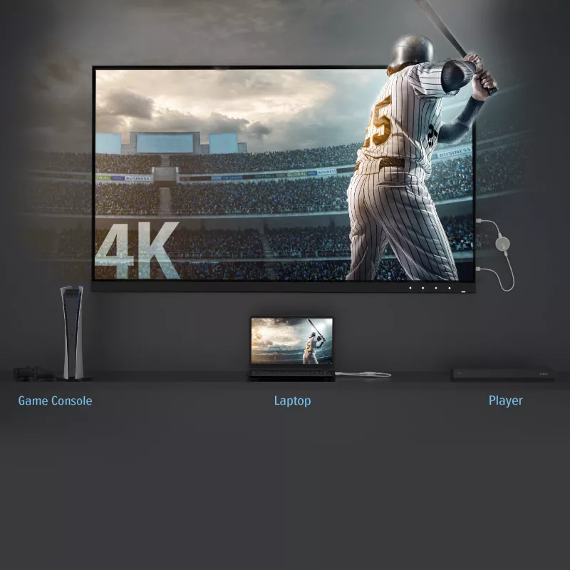 j5create JVAW75 ScreenCast 4K Wireless Display HDMI™ Extender, grigio/bianco