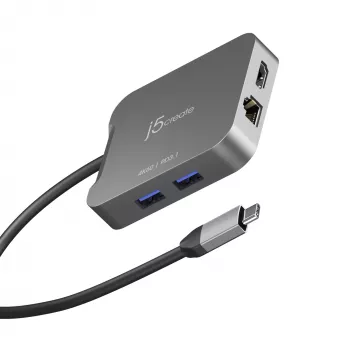 j5create JCD3191 4K60 Elite USB-C® Travel Adapter, nero