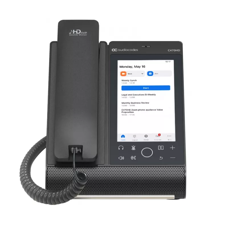 AudioCodes Teams C470HD TEAMS-C470HD-DBW Total Touch telefono IP, PoE, GbE, Bluetooth, 14 cm (5,5 pollici) 720 x 1280, USB, nero